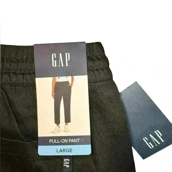 NWT, GAP lightweight pull-on pants in black, size large. - Picture 2 of 9